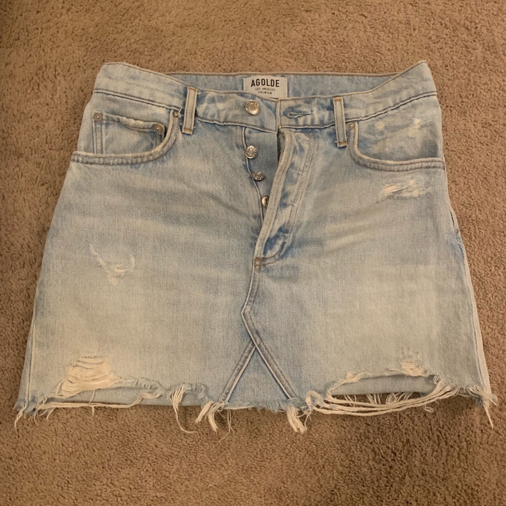 Agolde Quinn High Rise Jean Skirt